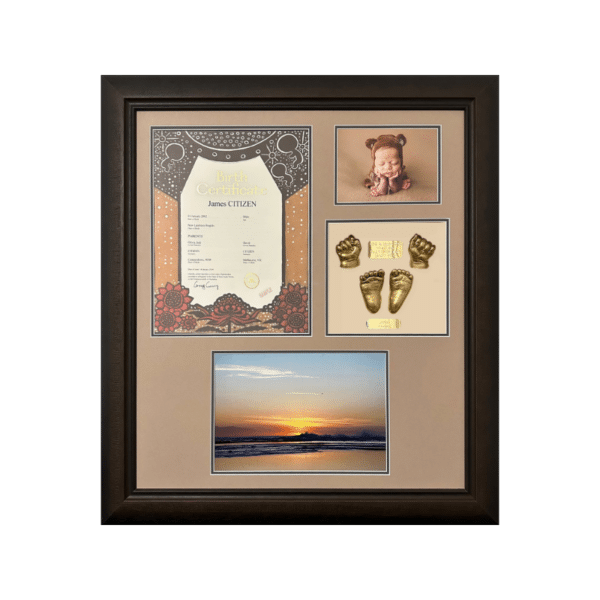 Two Hands, Two Feet, Birth Certificate, Sunrise Image & Photo